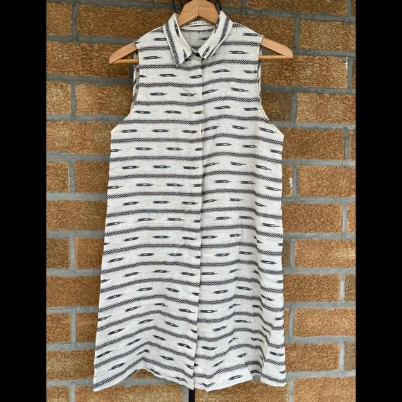Alice & Olivia Isabelle Shirt linen Dress small - Picture 2 of 9